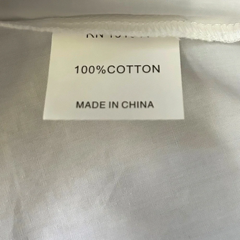 Few Moda White Ruffle Sleeve Boho Top‎ Cotton Blouse Small New - Picture 10 of 10